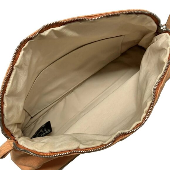 Auth HERMES Bolide Pouch 25 - Orange Light Brown Canvas Leather Pouch - Picture 11 of 11